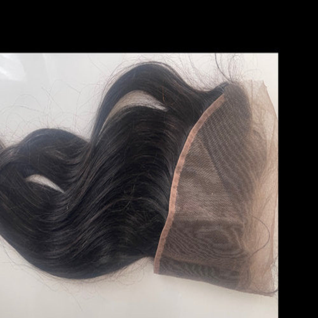 Lace Frontal (top of the head hairpiece) cap 33cm x 10cm - Black - 35cm