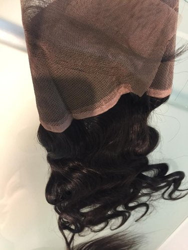 Lace Frontal (Top Hairpiece) 40+cm - Curly - Natural Black