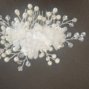 Party and wedding hair accessories with comb - White 2